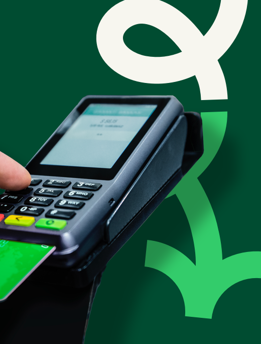 POS with downwards arrow showing decline in POS reselling model