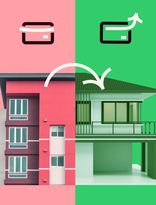 two different ways of living symbolising ever evolving payment solutions