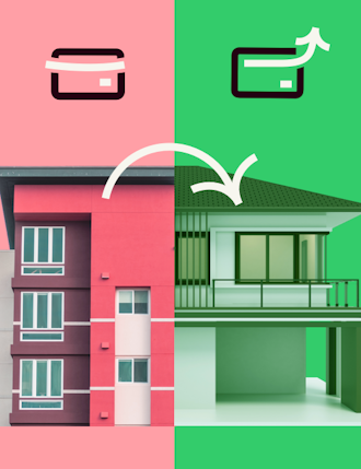 two different ways of living symbolising ever evolving payment solutions