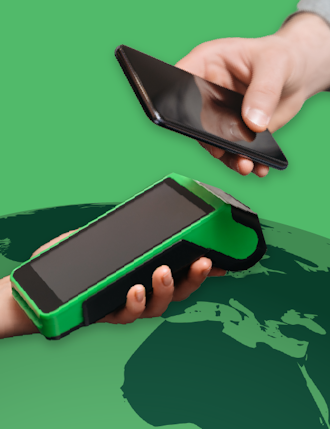 cross border, globe, payment device, smartphone