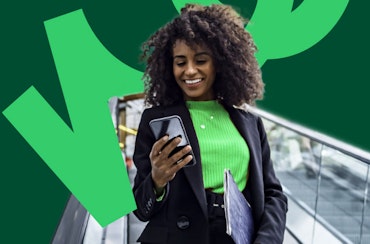 Business woman in financial institution,