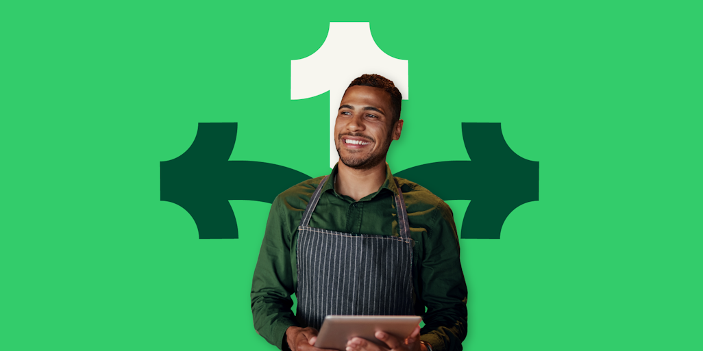 merchant, flexibility, tablet, man, smile