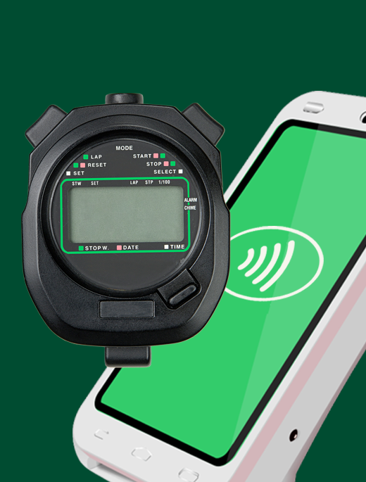 payments, nfc, payment device, stopwatch