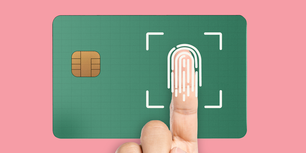 payment card, finger, fingerprint, authentication