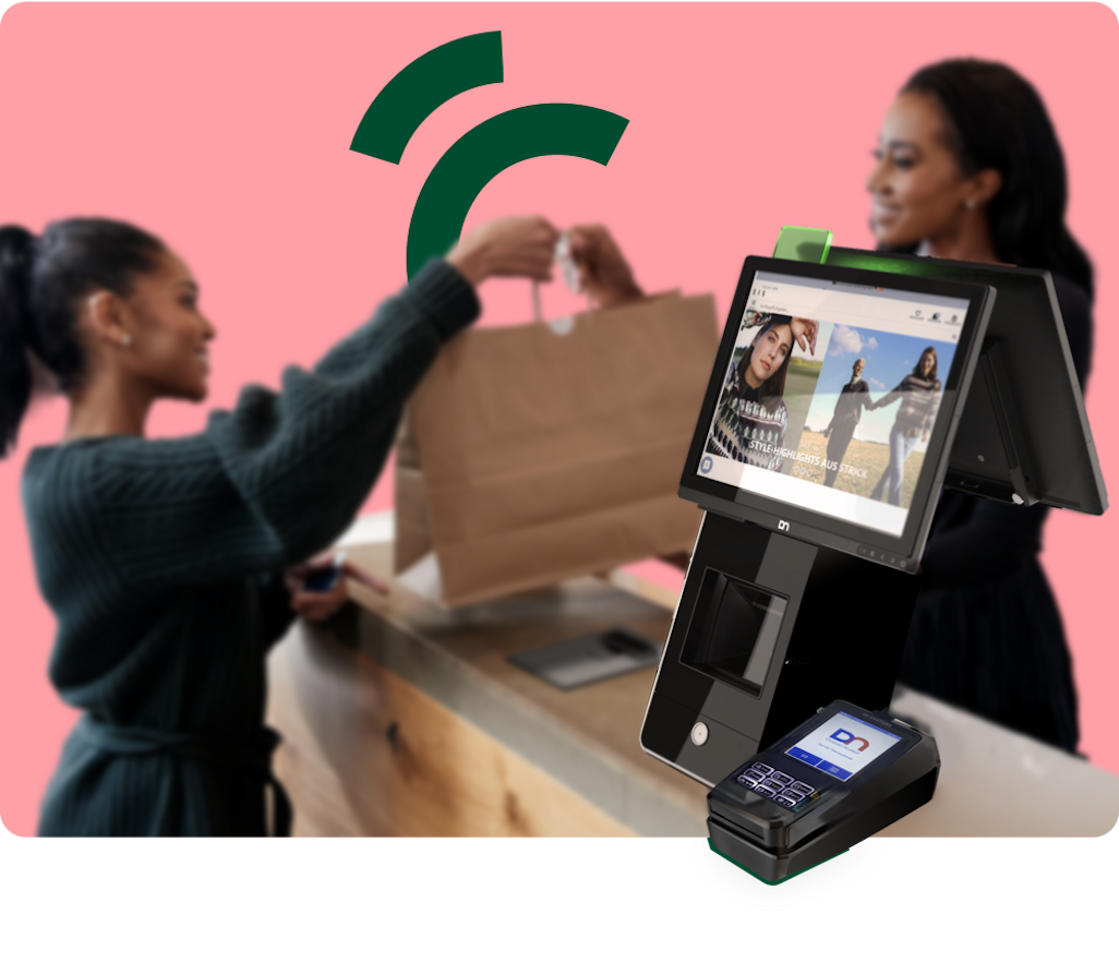 Payment in fashion store using Diebold Nixdorf card machine