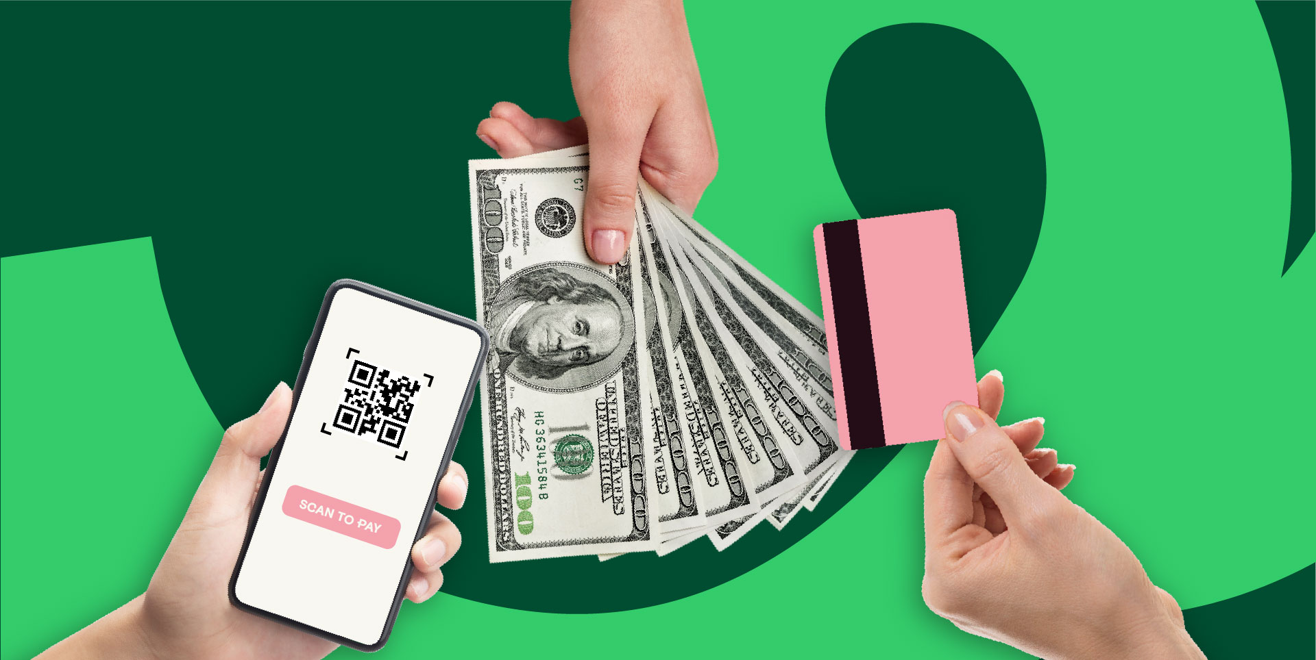 alternative payments, cash, card, qr code