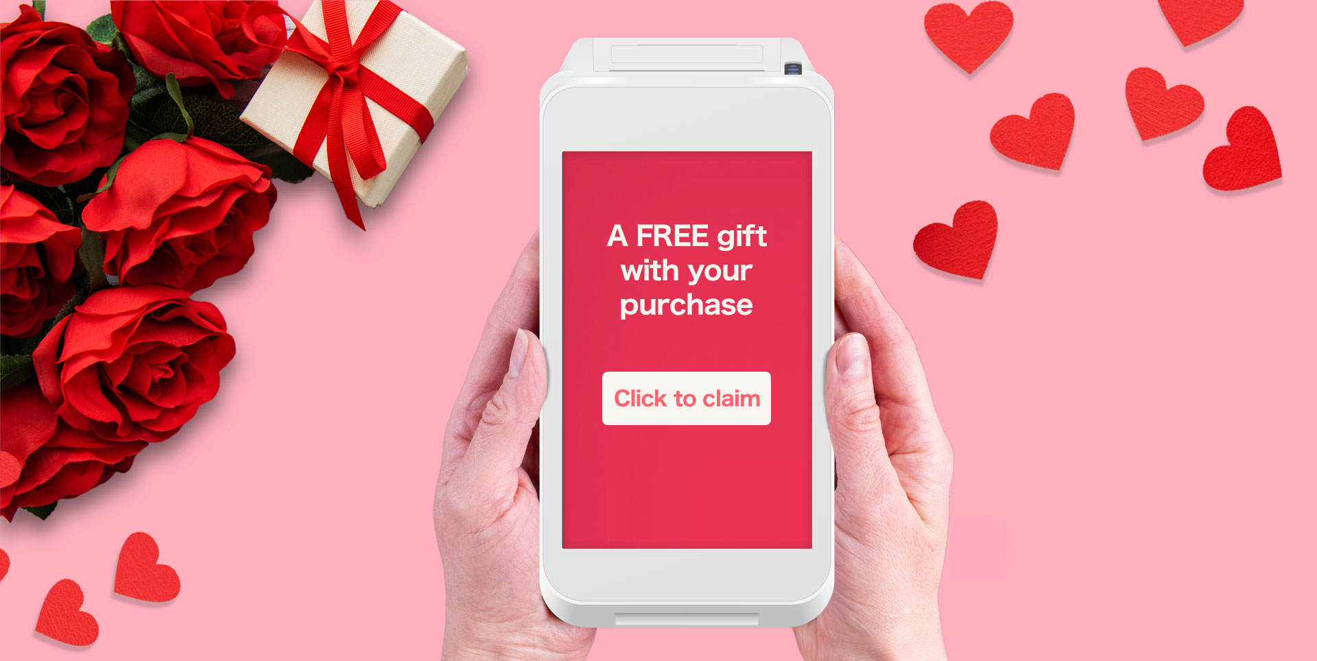 Payment device. Improving in-person payment experience for Valentine's day