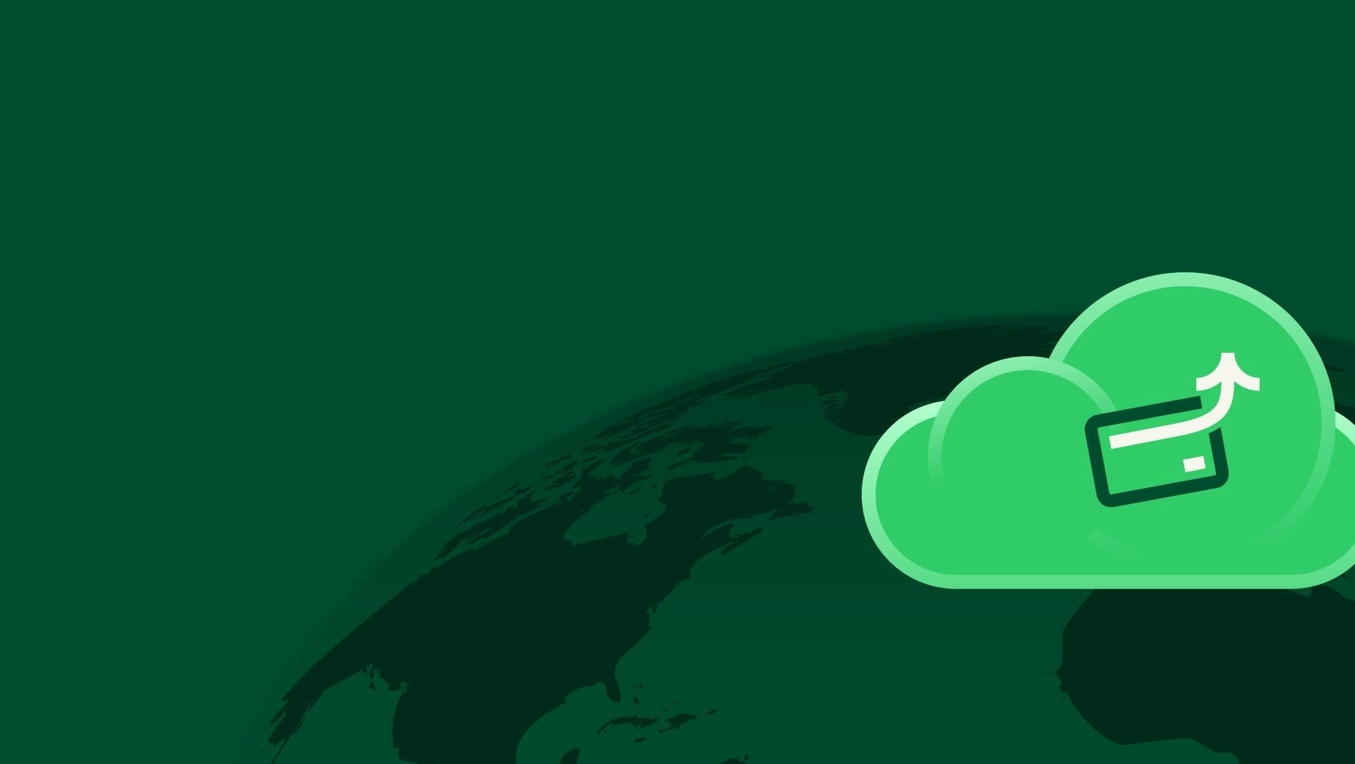 Globe with cloud symbol