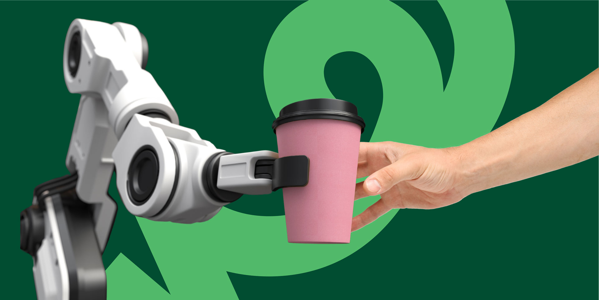 automated restaurant, robot, hand, coffee