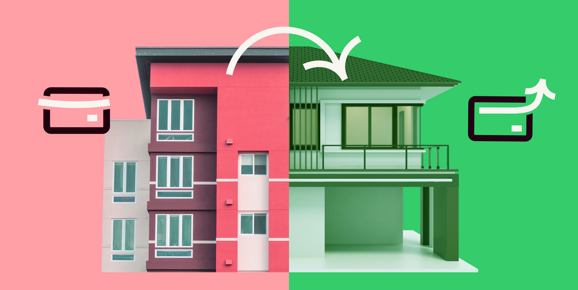 two different ways of living symbolising ever evolving payment solutions