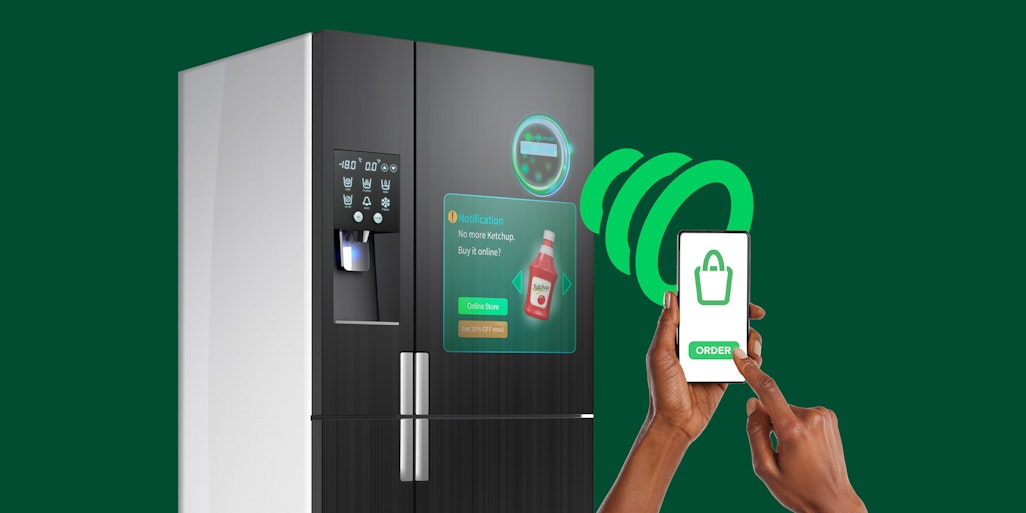 internet of things, smart fridge, connect, order