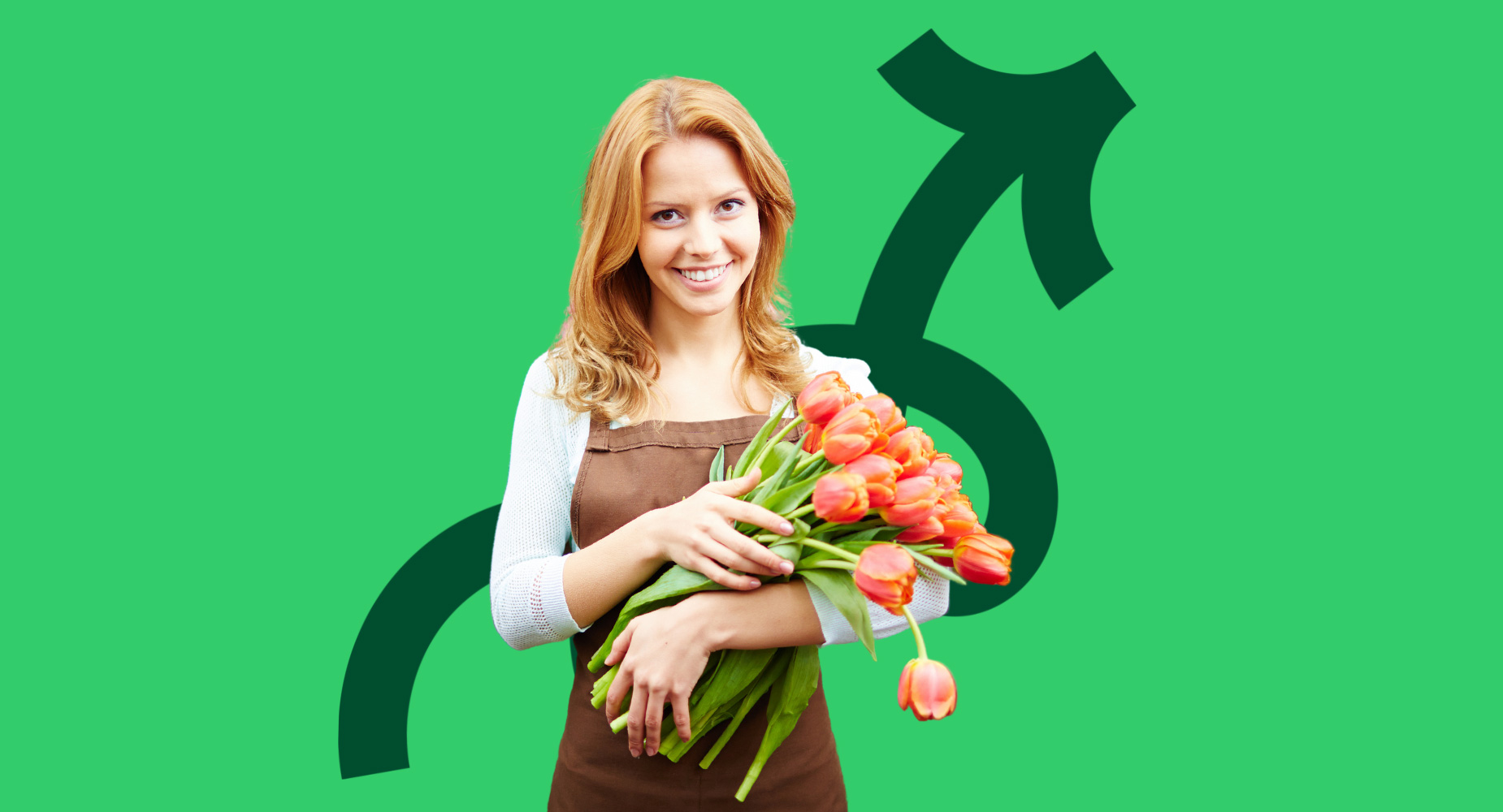 woman holding flowers