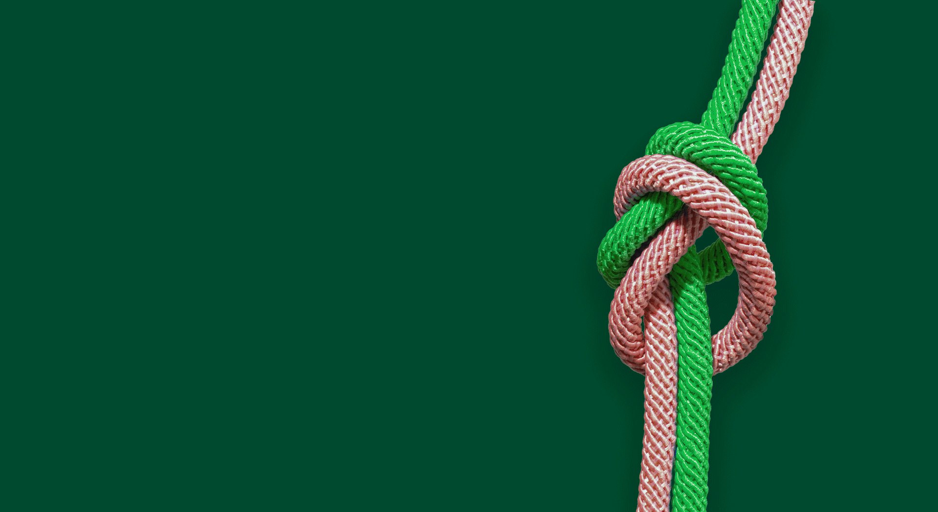 Ropes connection showing partnership with Aevi, stronger together