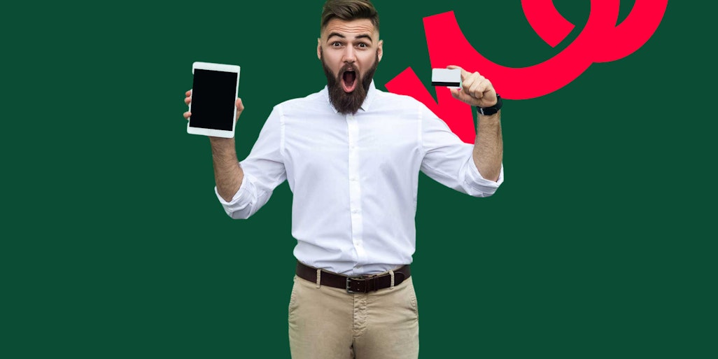 man with devices