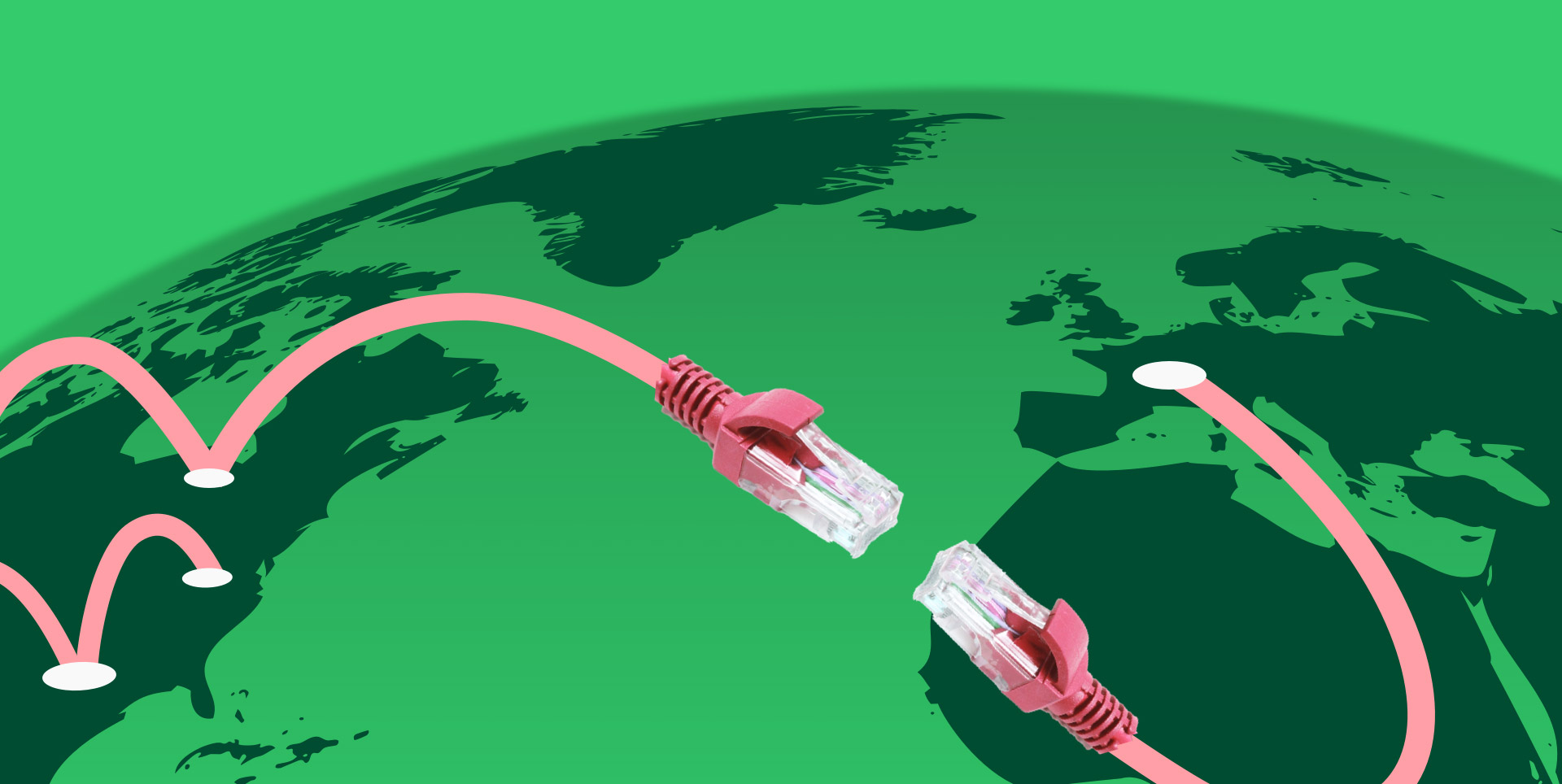 Connected globe showing global infrastructure for payments