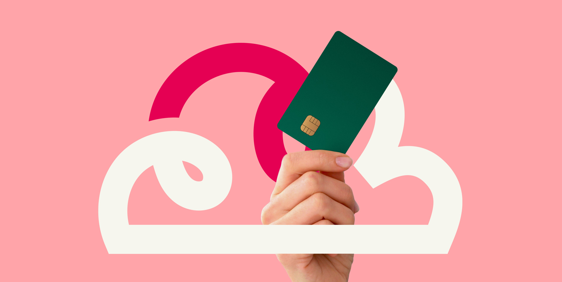 Flexible payments, hand with credit card in cloud