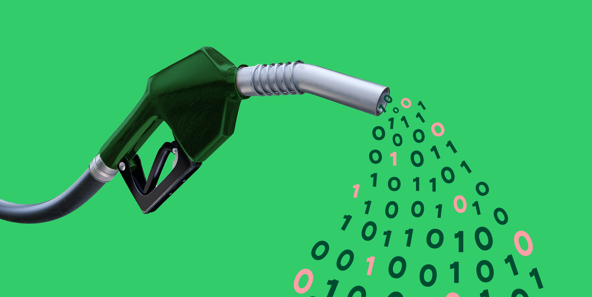 data coming out of a fuel hose