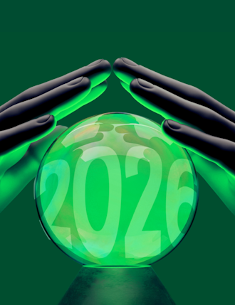 Hands above a Christal ball with payment prediction 2026