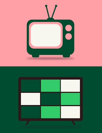 old tv next to new tv