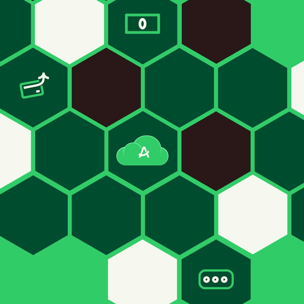 modular stacks shown as hexagons