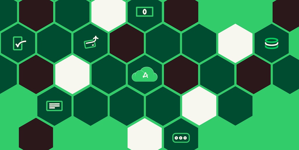 modular stacks shown as hexagons