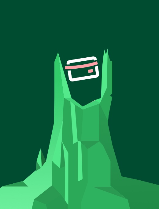 Mount doom with payment card between the two tops