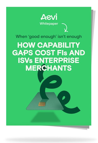 Whitepaper cover: How capability gaps cost FIs and ISVs enterprice merchants