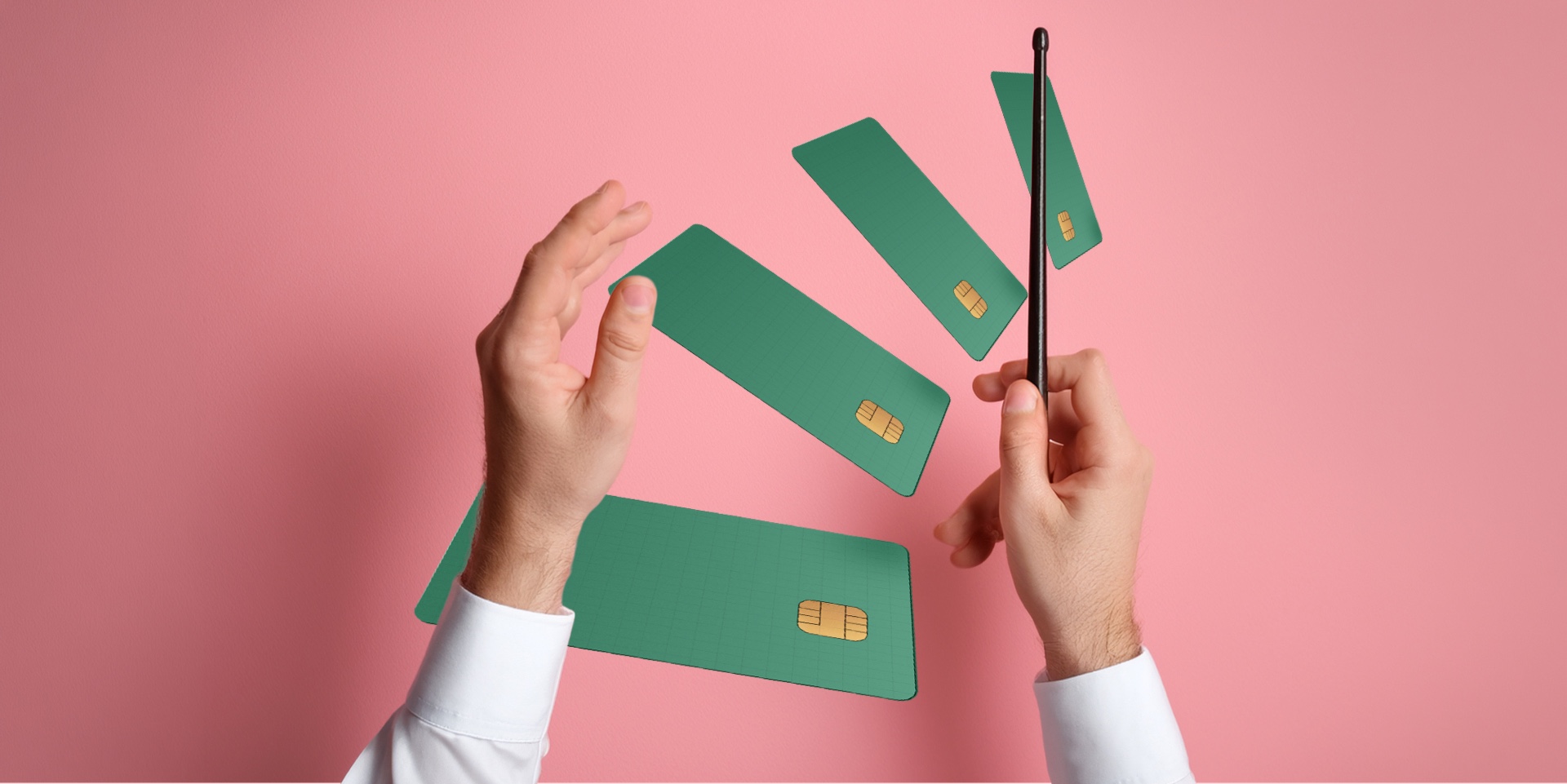Hands of a conductor showing orchestration in payments helps with the payment stack