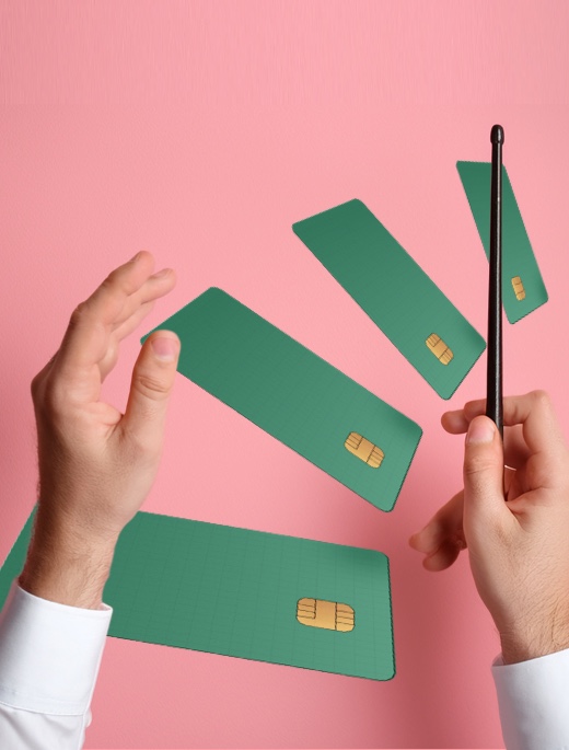 Hands of a conductor showing orchestration in payments helps with the payment stack