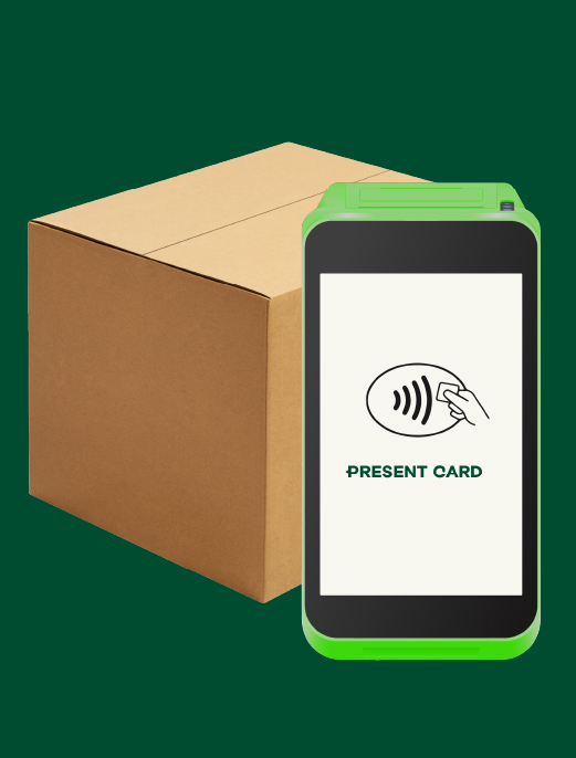 Box with card payment