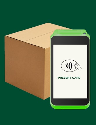 Box with card payment