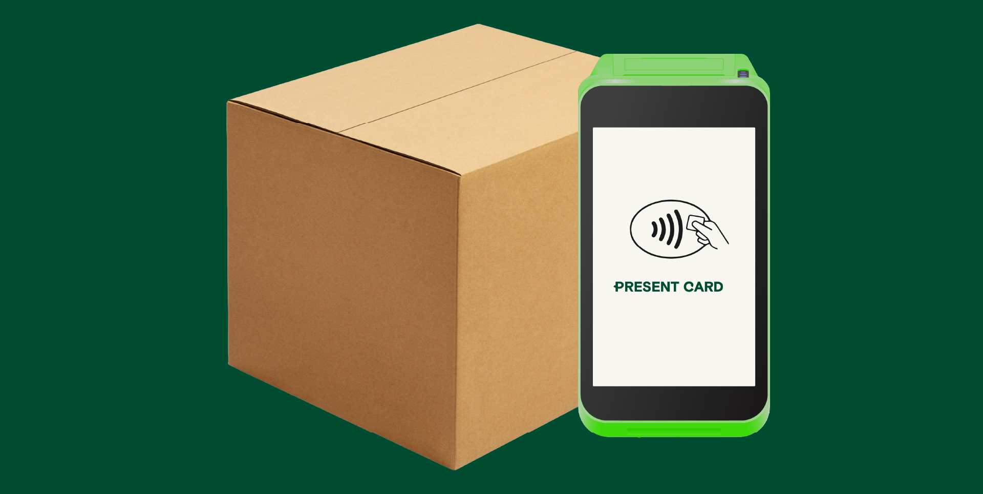 Box with card payment