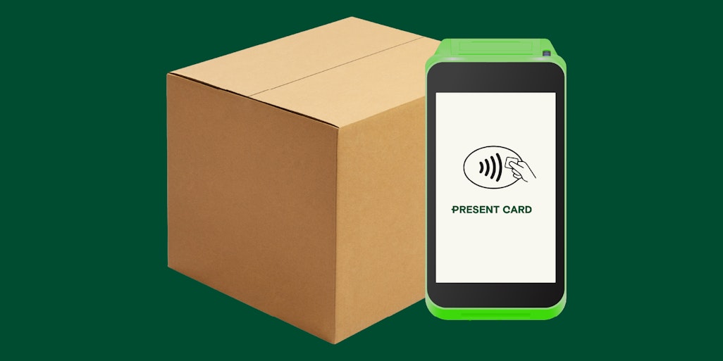 Box with card payment