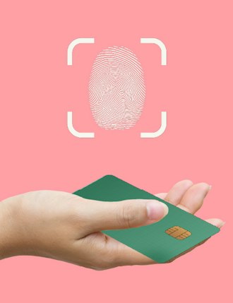 payment card and floating biometric finger print