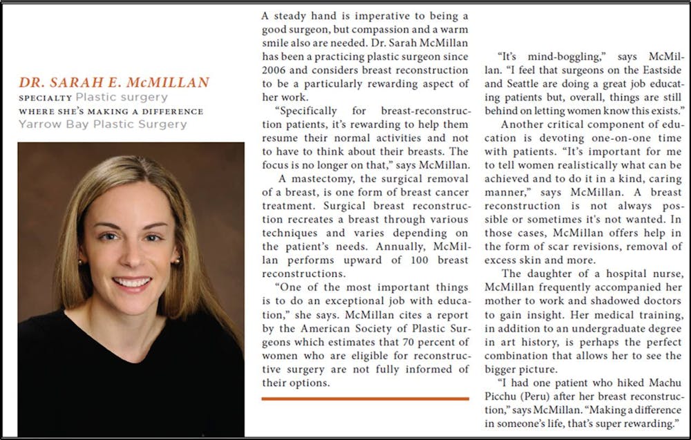 Dr. McMillan Making a Difference Article