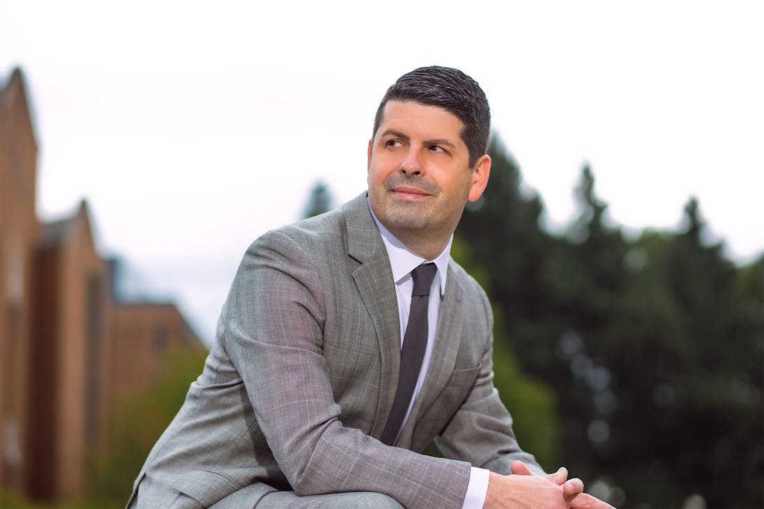 Dr. Daniel J. Liebertz in suit outside