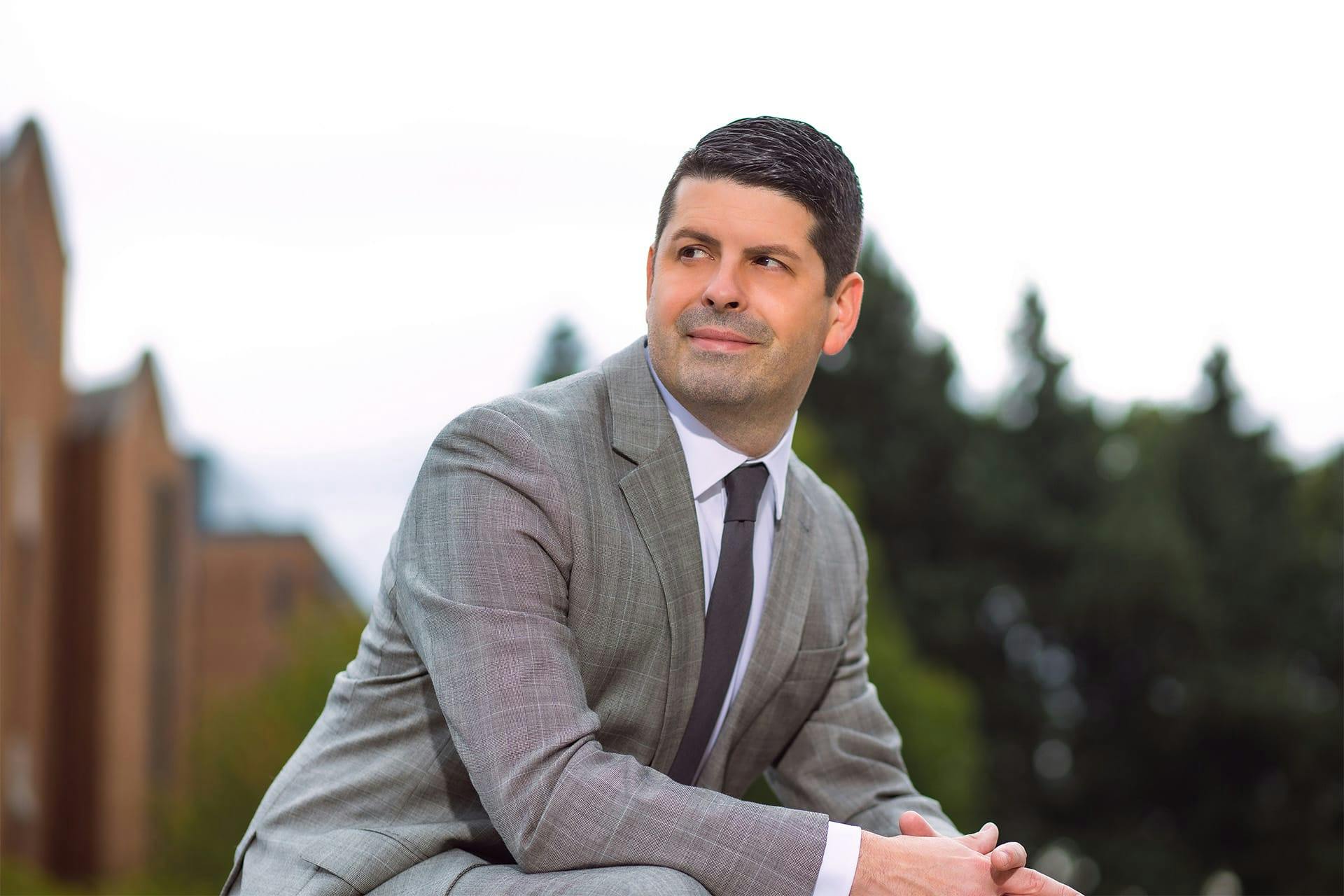 Dr. Daniel J. Liebertz in suit outside