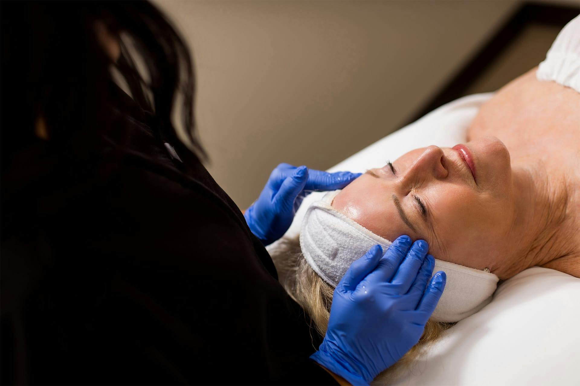 Older woman being treated