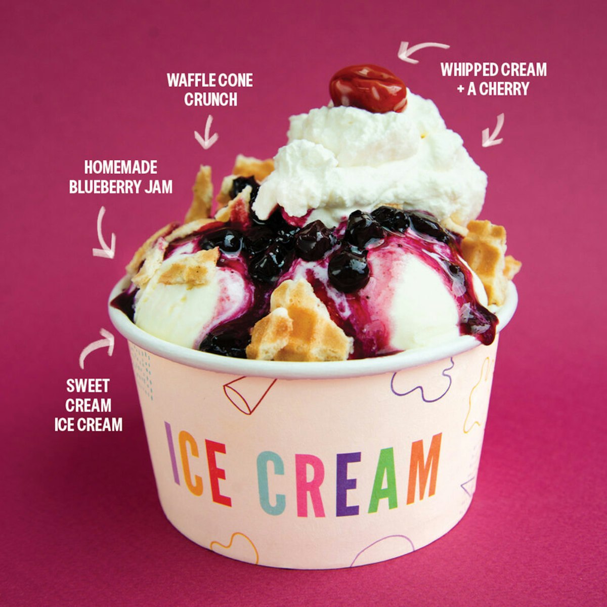 new sundae: the summer blueberry sundae!