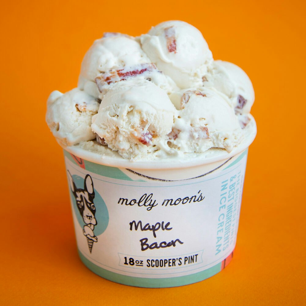 Molly Moon Raspberry Chip Pint Drop: Maple Bacon! — Molly Moon's Ice Cream