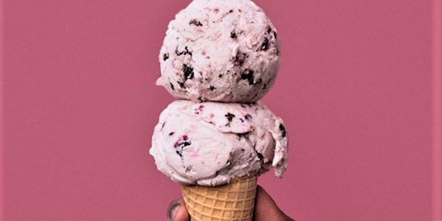 Molly Moon Raspberry Chip Press on Molly Moon's Ice Cream