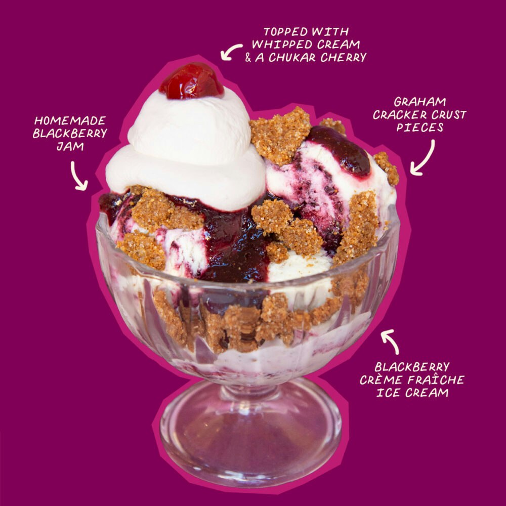 the blackberry crème fraîche sundae!