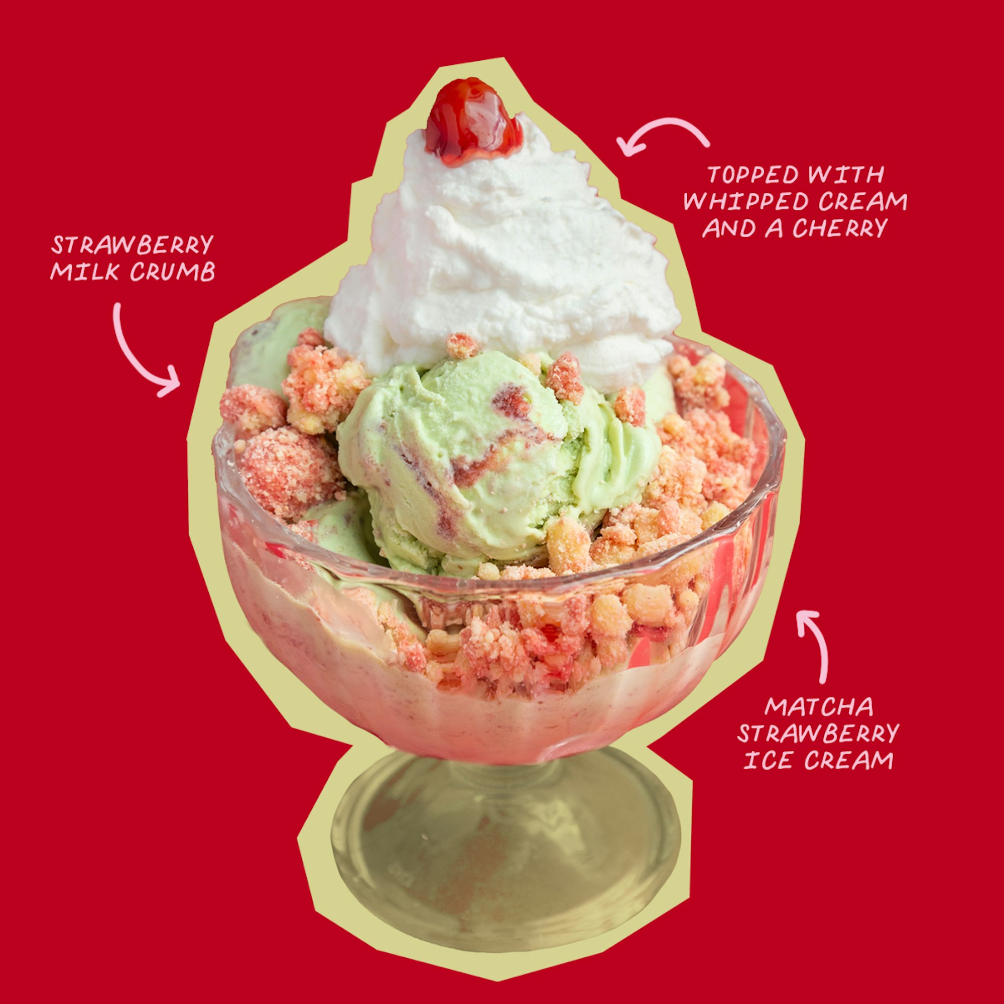 matcha strawberry sundae!  Molly Moon's Ice Cream
