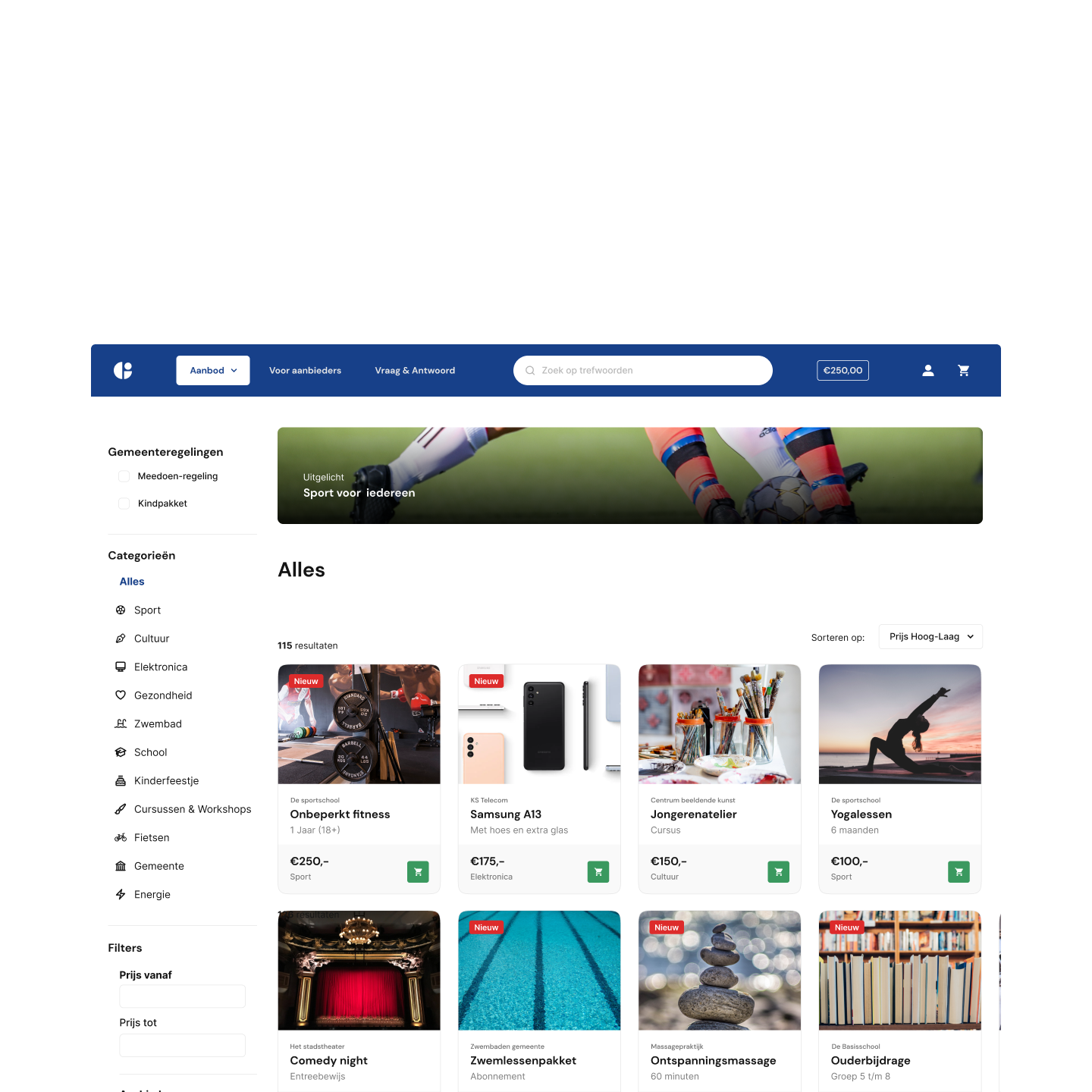 De webwinkel voor inwoners