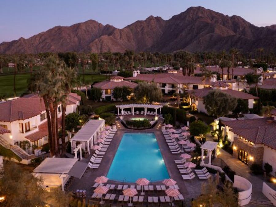 Miramonte pool at dusk