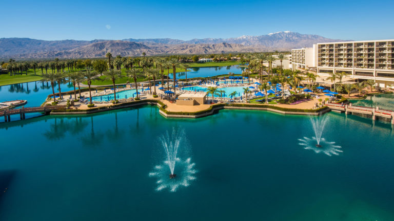 JW Marriott fountains, pool, and exterior