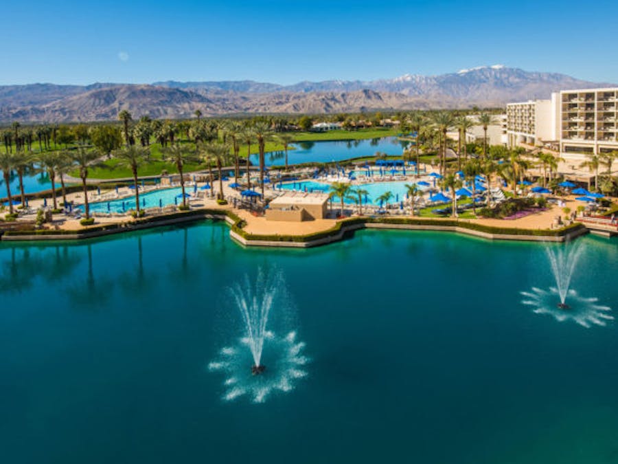 JW Marriott fountains, pool, and exterior