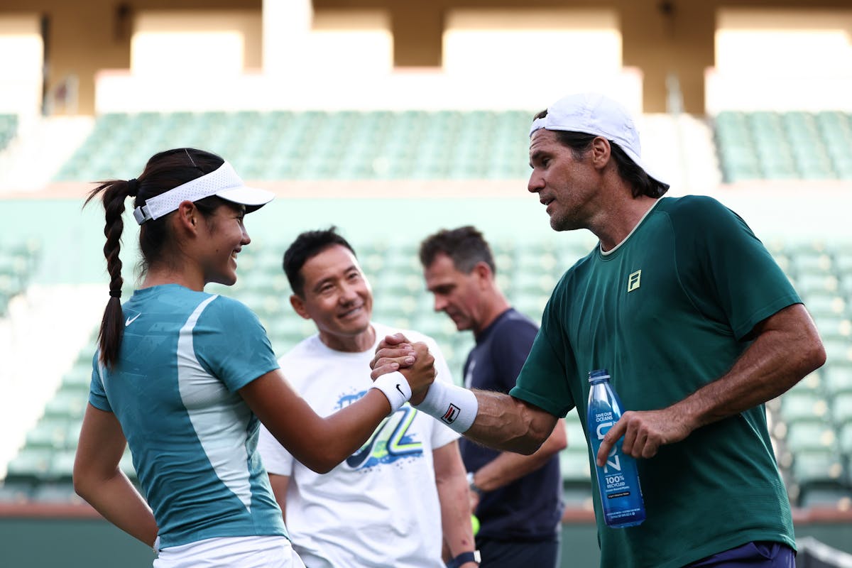 Emma Raducanu And Tournament Director Tommy Haas Pair Up For Practice