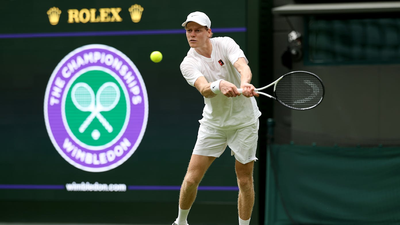 Jannik Sinner is the defending men's singles champion at Wimbledon.
