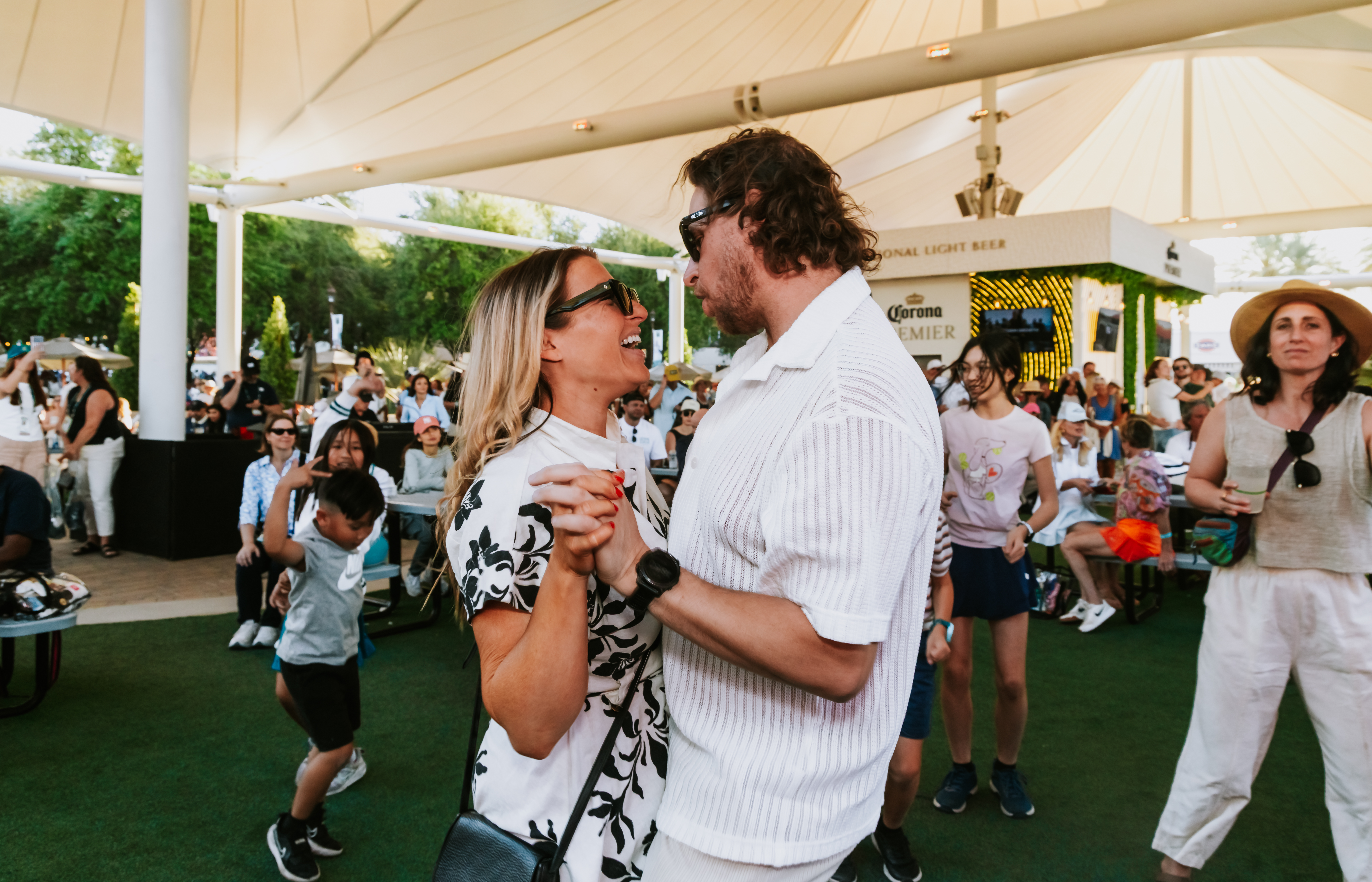Fans feel the beat at Village Stage.